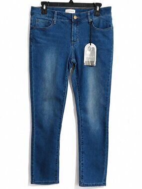 Size 9 faded blue jeans. Mid Rise Crop denim pants Basic Casual Campus Everyday
